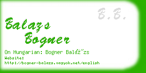 balazs bogner business card